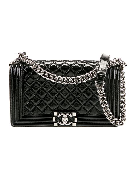 Chanel Patent Medium Boy Bag 